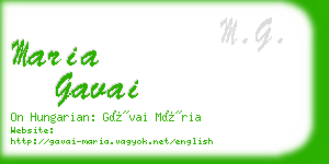 maria gavai business card